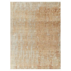 Tapis et tapis Kilim de style vieilli moderne à motif extensible abstrait beige-marron