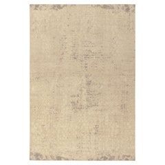 Moderner Teppich & Kelim-Teppich im Distressed-Stil in Beige, Grau mit abstraktem Muster