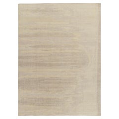 Distressed Style Modern rug in Grey, Beige-Brown Abstract pattern by Rug & Kilim