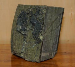 DISTRESSED SULPTED ANTIQUE LiBRARY BOOK CARVED FROM ROCK PART OF A LARGE SET