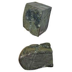 DISTRESSED SULPTED ANTIQUE LiBRARY BOOK CARVED FROM ROCK PART OF A LARGE SET