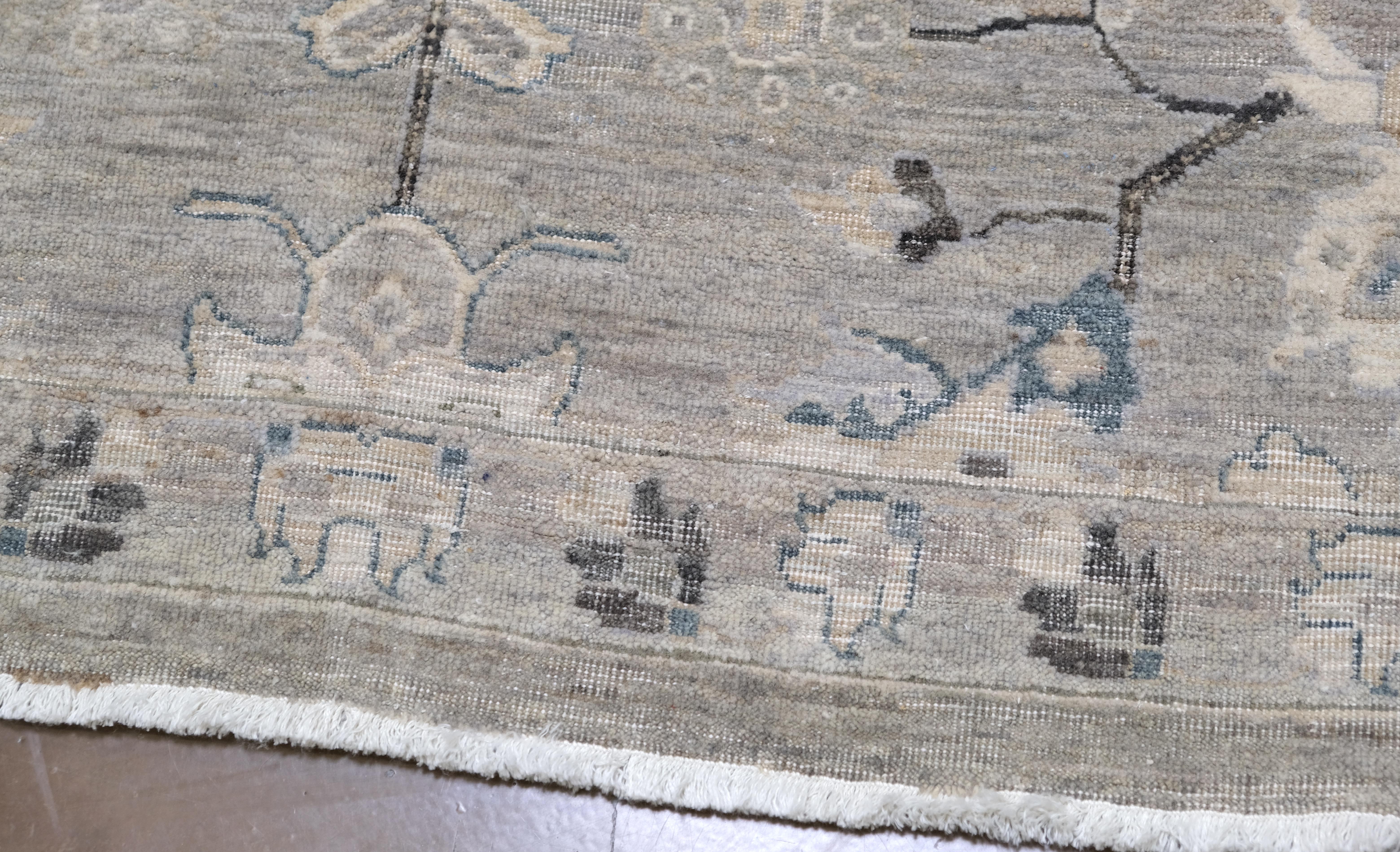 Moderno Tappeto Transitional Tabriz Distressed in lana 11'10''x15' in vendita