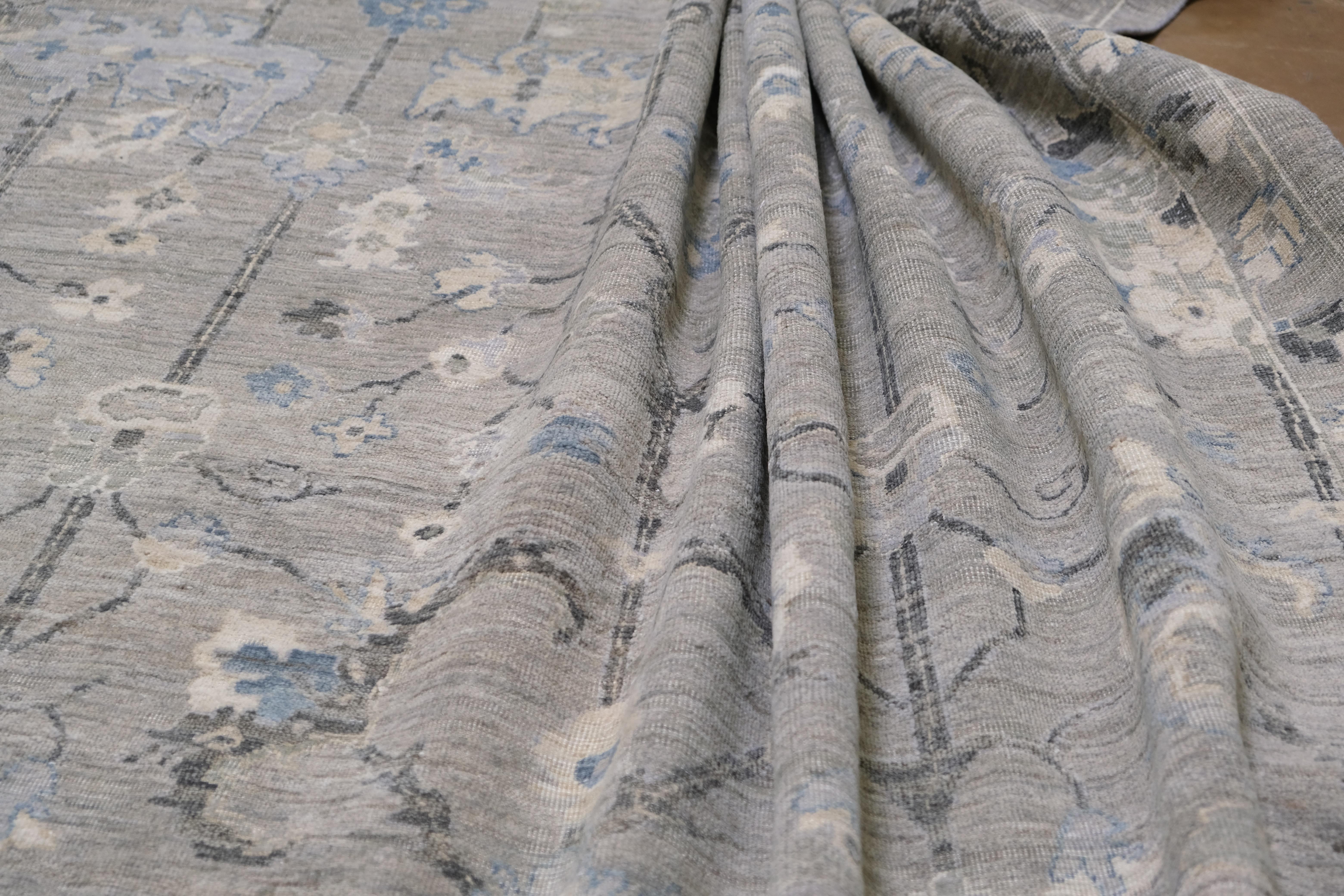 Tappeto Transitional Tabriz Distressed in lana 11'10''x15' in vendita 1
