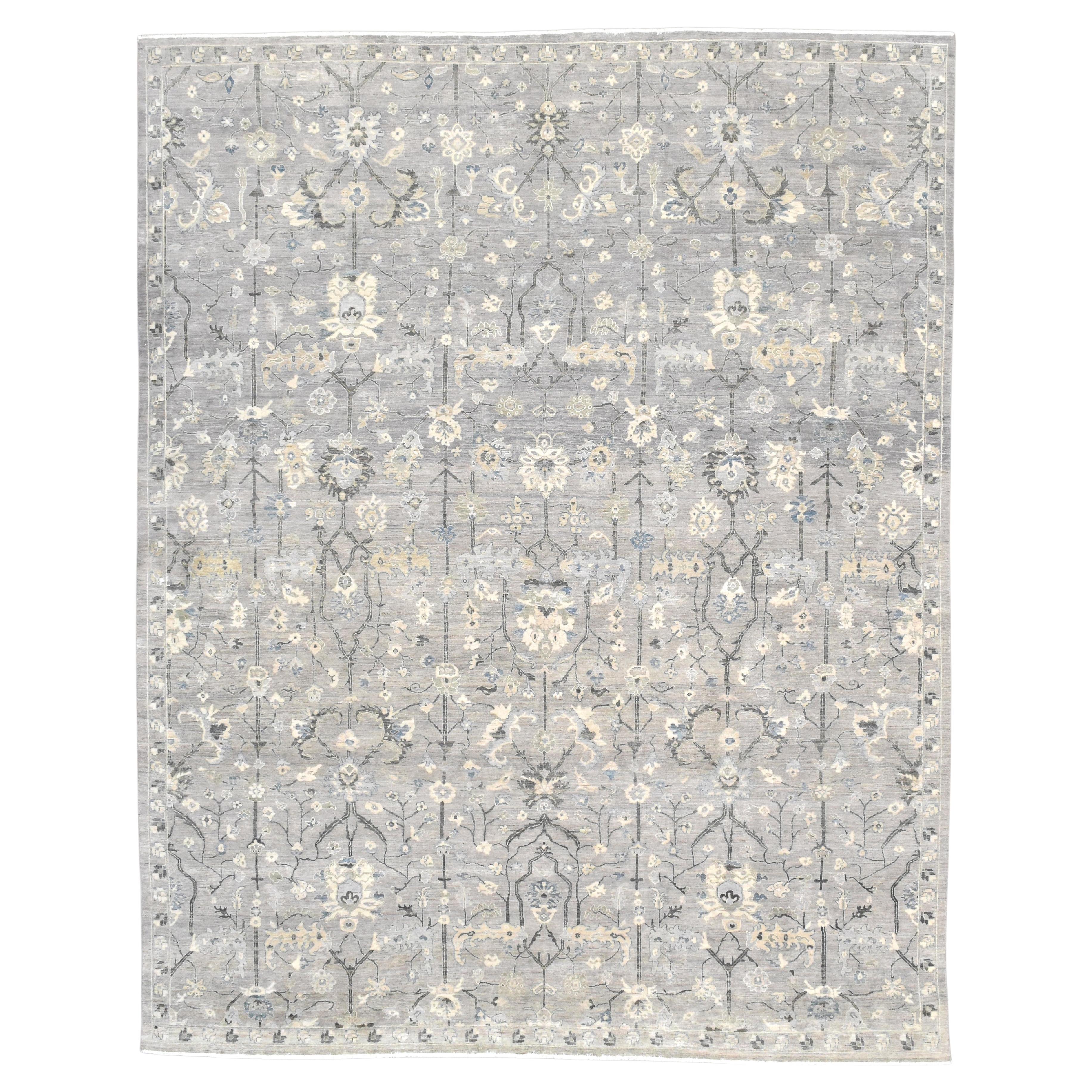 Tappeto Transitional Tabriz Distressed in lana 11'10''x15' in vendita