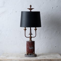 Distressed Tole Bouillotte Lamp