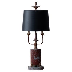 Distressed Tole Bouillotte Lamp