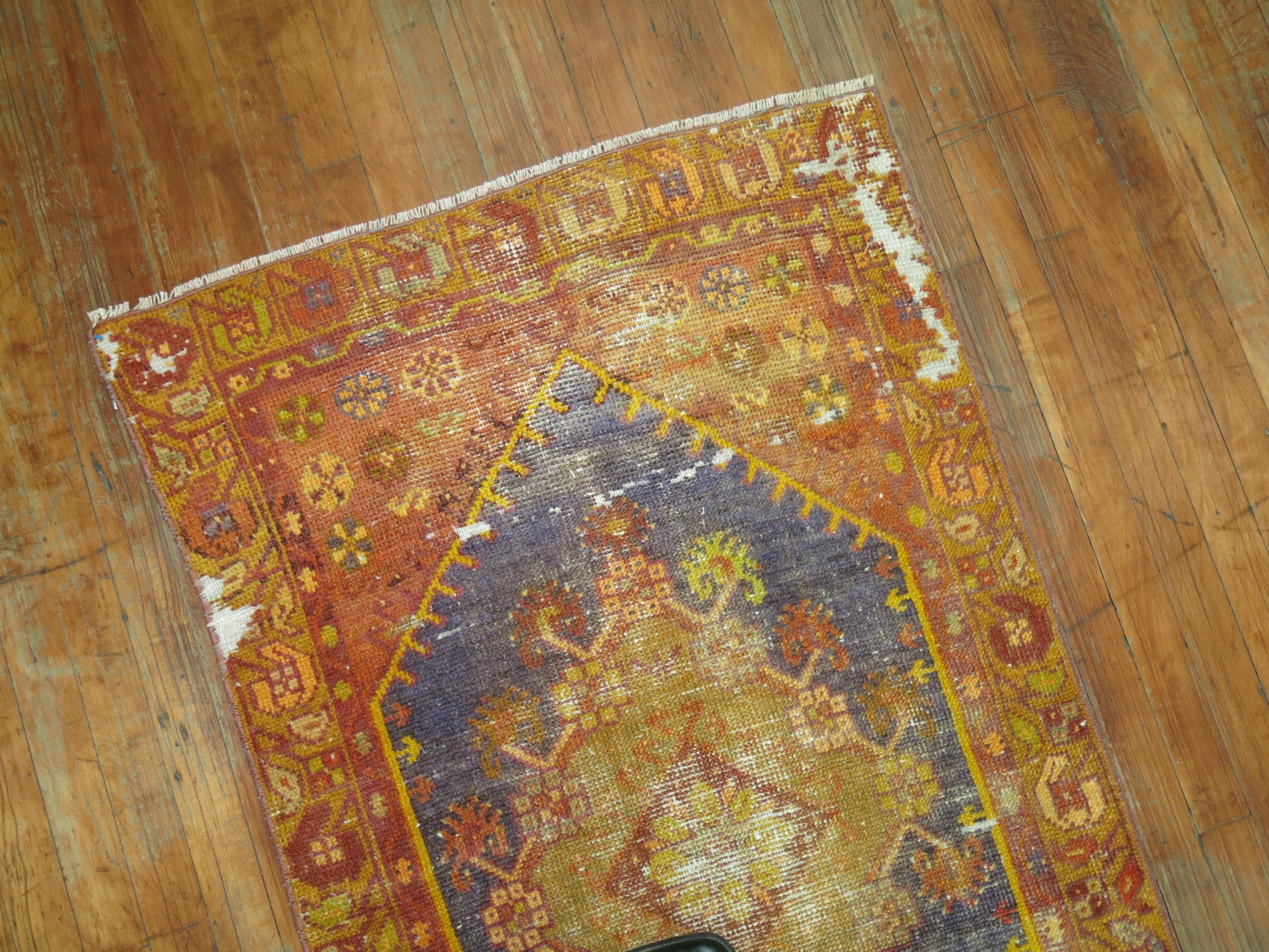 Hand-Knotted Turkish Anatolian Runner For Sale