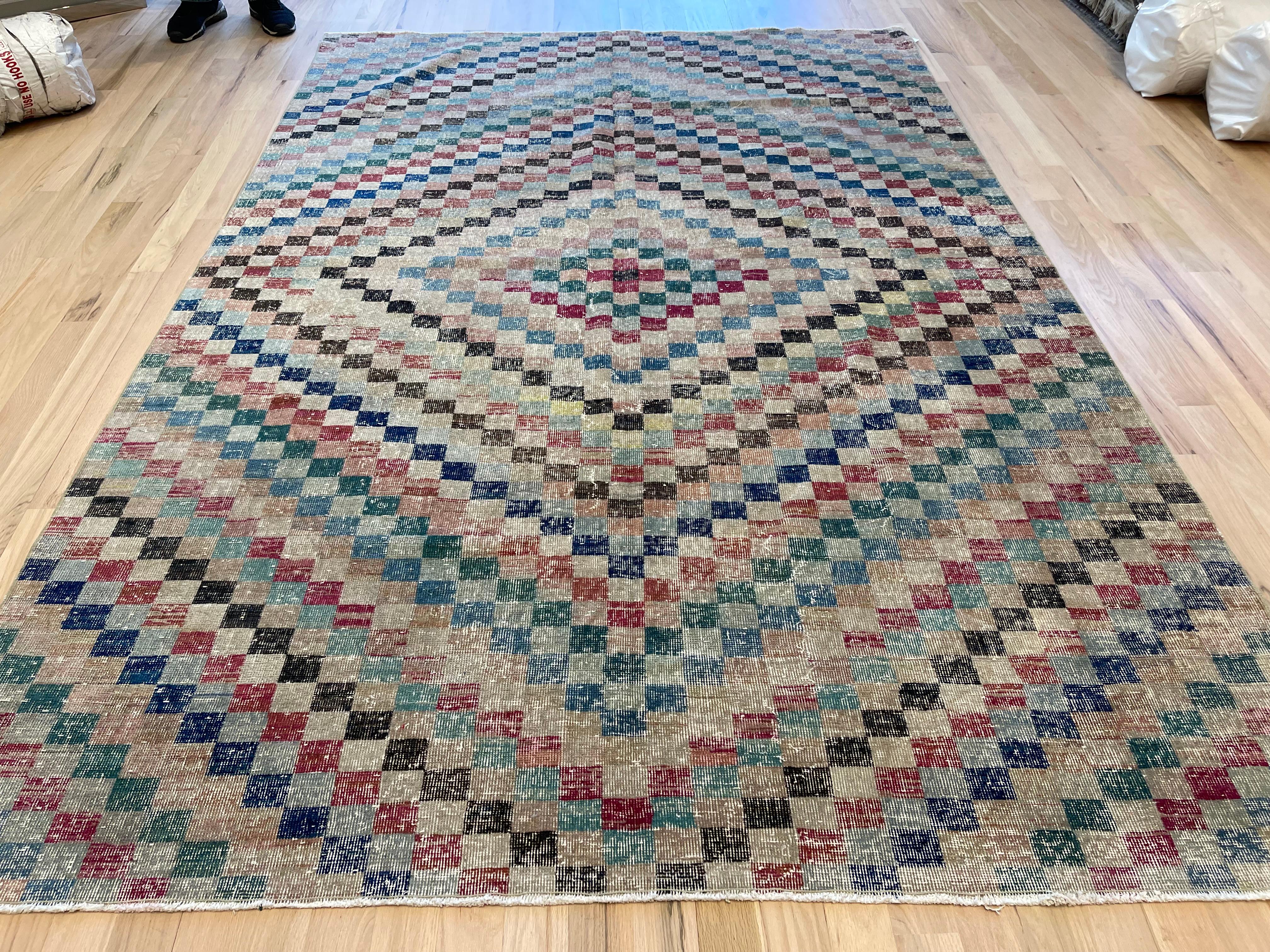 Distressed Turkish Rug  In New Condition For Sale In Los Angeles, CA