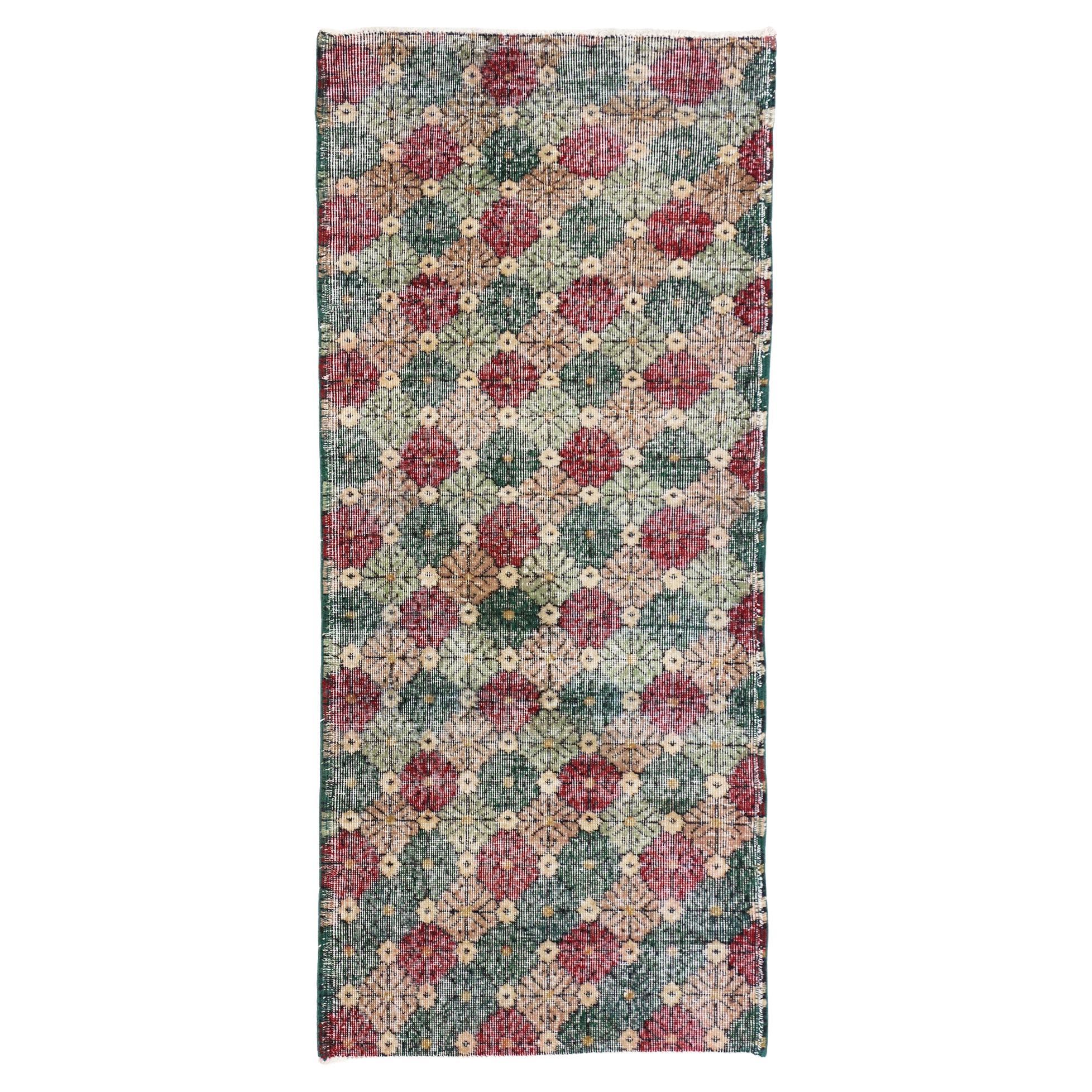 The Verdant Mosaic: A Vintage Zeki Müren Sivas Masterpiece of Poised Elegance For Sale