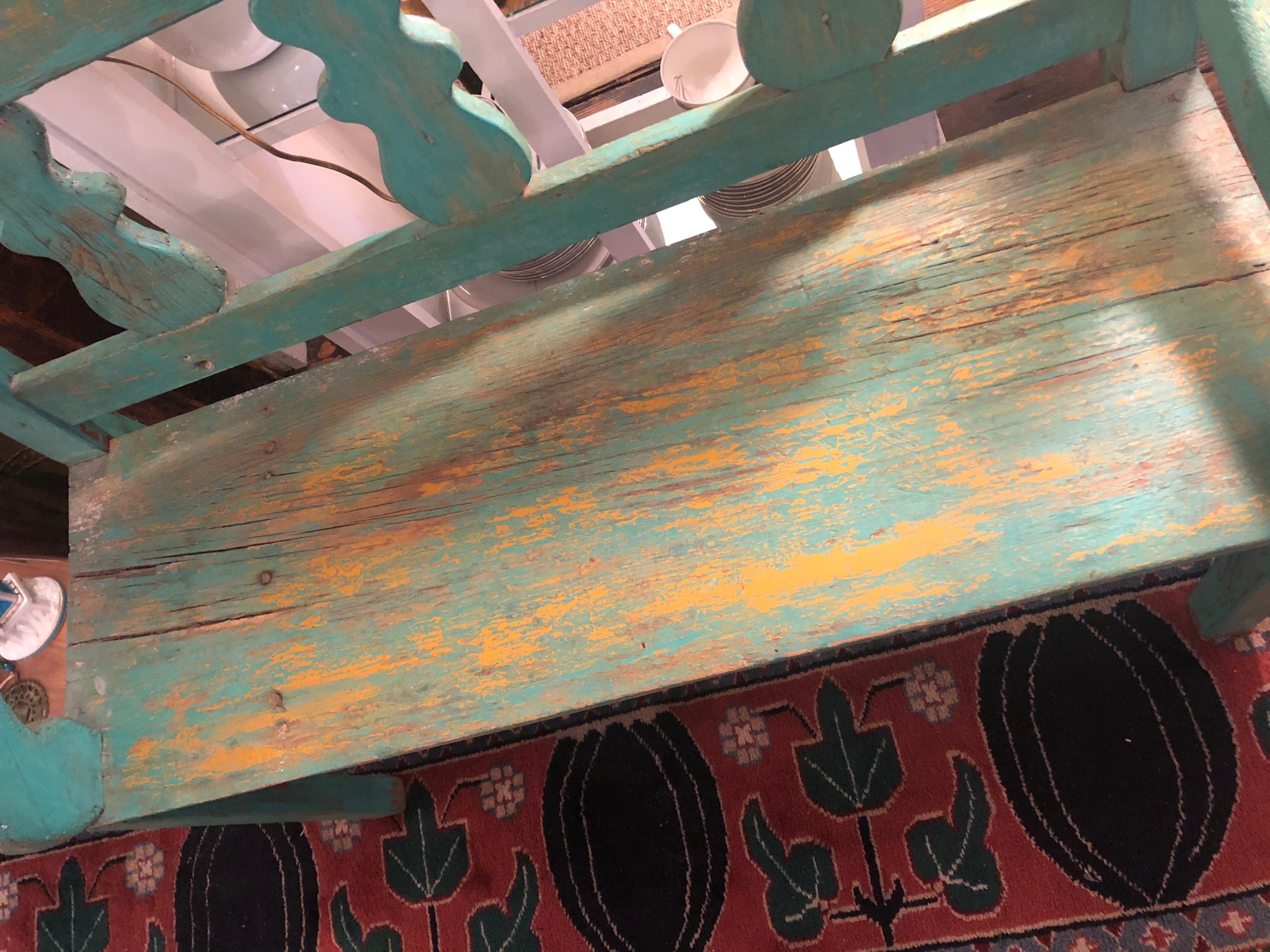 distressed turquoise furniture