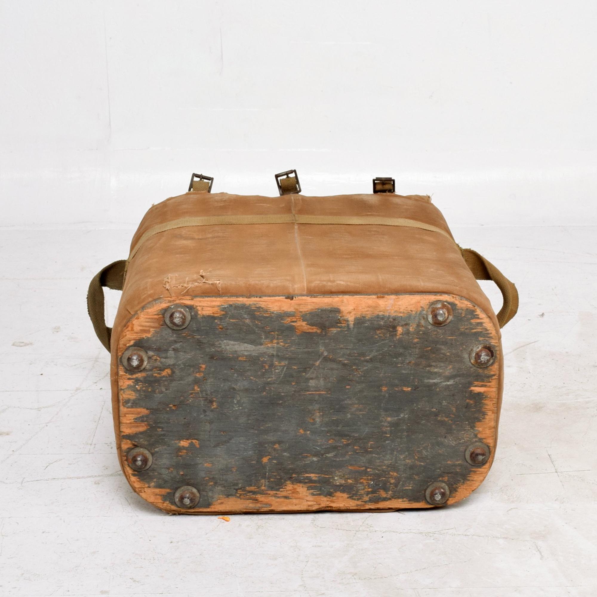 Metal Distressed Military Surplus Industrial ICE COOLER Tote Chest 1940s US Army