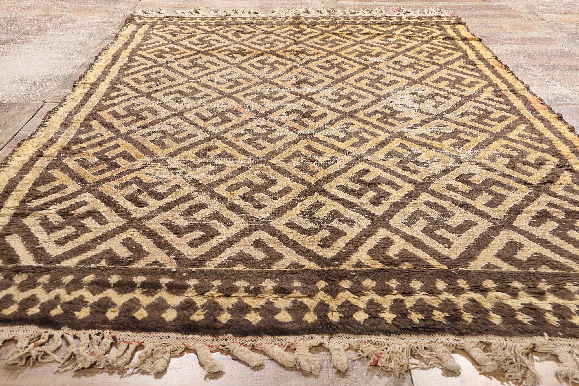 Alfombra marroquí bereber Taznakht de 1950 Anudado a mano en venta