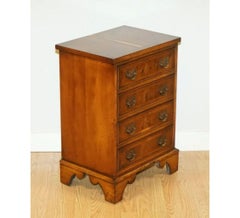Distressed Vintage Georgian Style Yew Wood Chest of Drawers