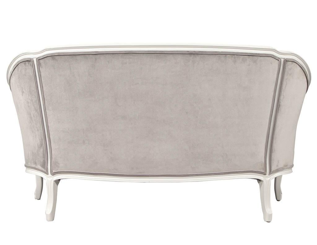 Distressed Vintage Louis XV Style Settee Sofa 6