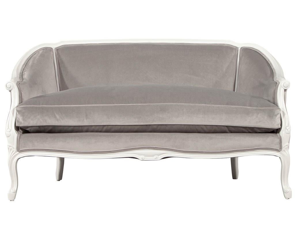 Distressed Vintage Louis XV Style Settee Sofa 8