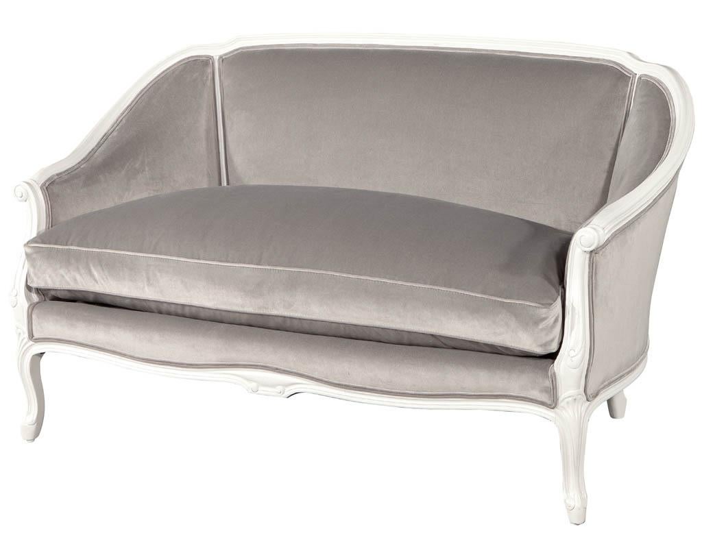 Distressed Vintage Louis XV Style Settee Sofa 2
