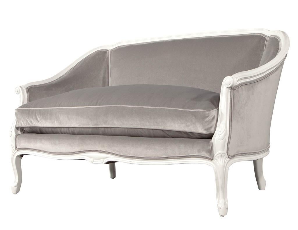 Distressed Vintage Louis XV Style Settee Sofa 3