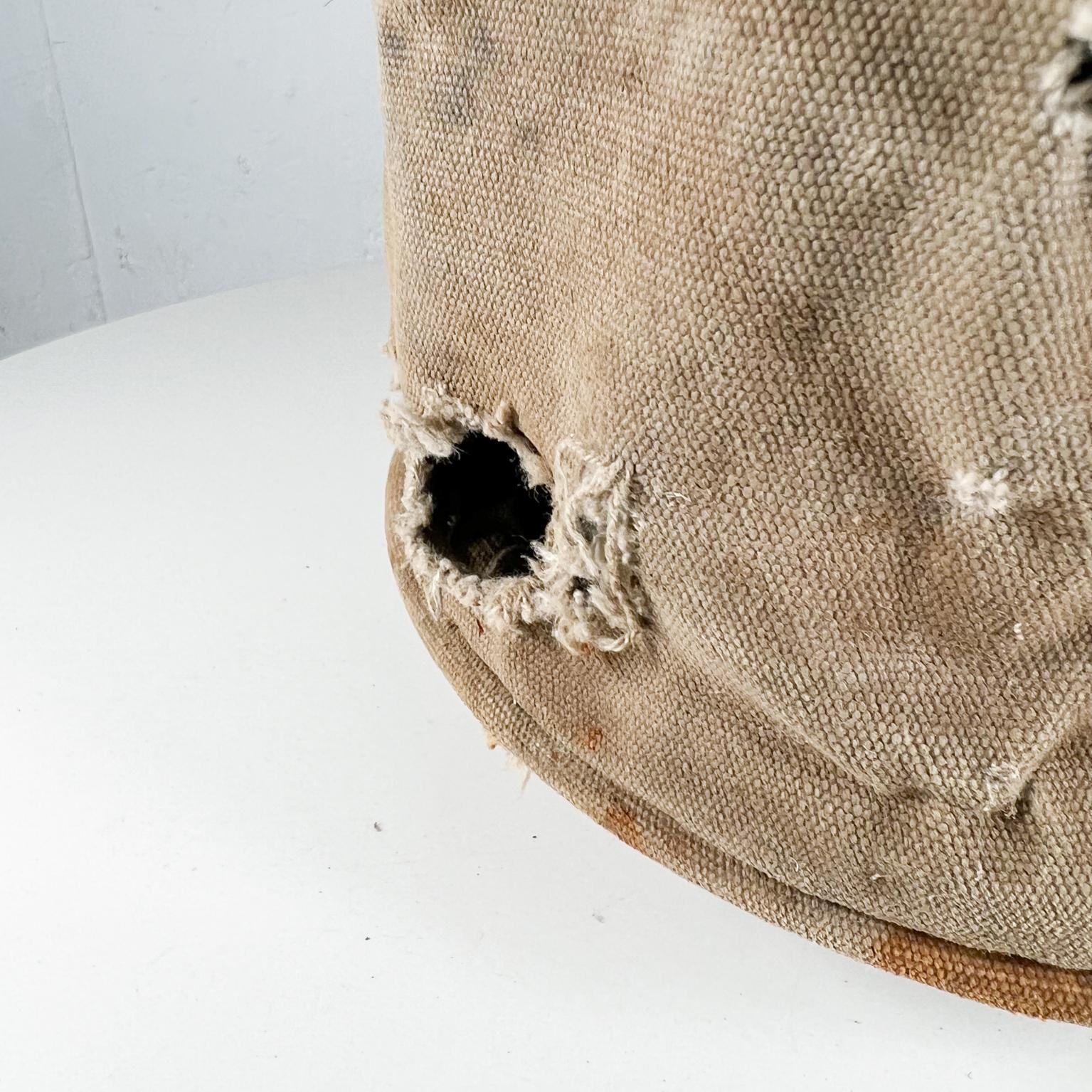 Distressed Vintage Military Green Canvas Portable Carry Tote Bag 1