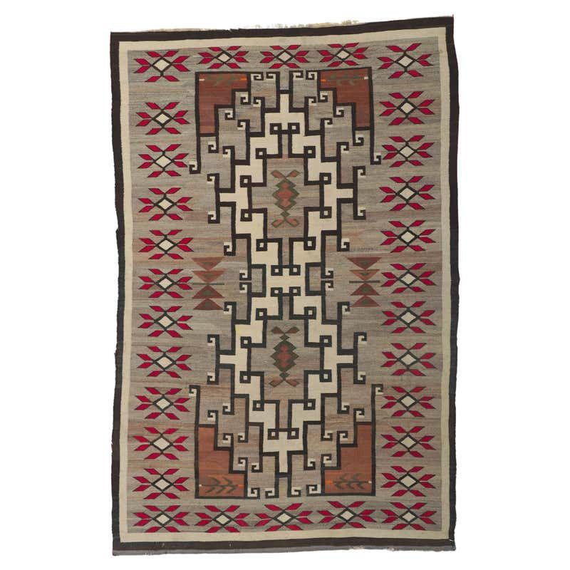 Vintage Native American Navajo Rug in a Chinle Revival Pattern with ...