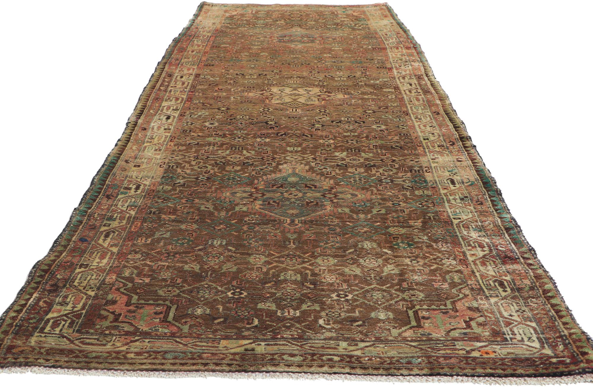 Malayer Runner persiano d'epoca con disegno di Herati in vendita
