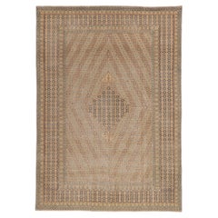 Retro Persian Kerman Rug, Relaxed Refinement Meets Soothing Sophistication