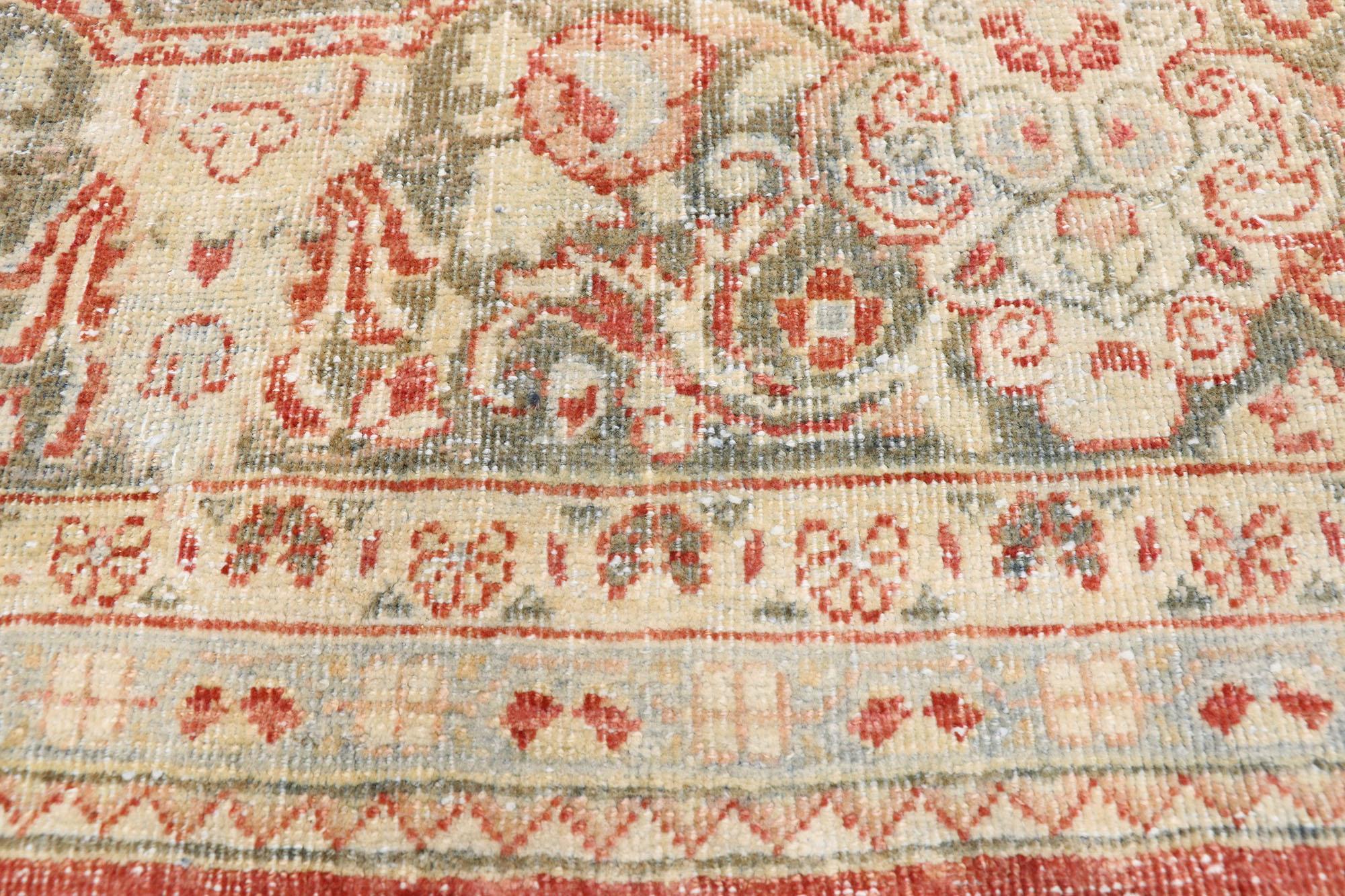 Persischer Mahal-Teppich im Vintage-Stil mit rustikalem englischem Stil, 10'00 x 14'06 (Handgeknüpft) im Angebot