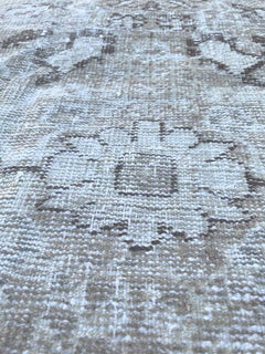 Distressed Persian Mahal Rug Ivory Beige Brown Tones from Silk Road Rug Inc