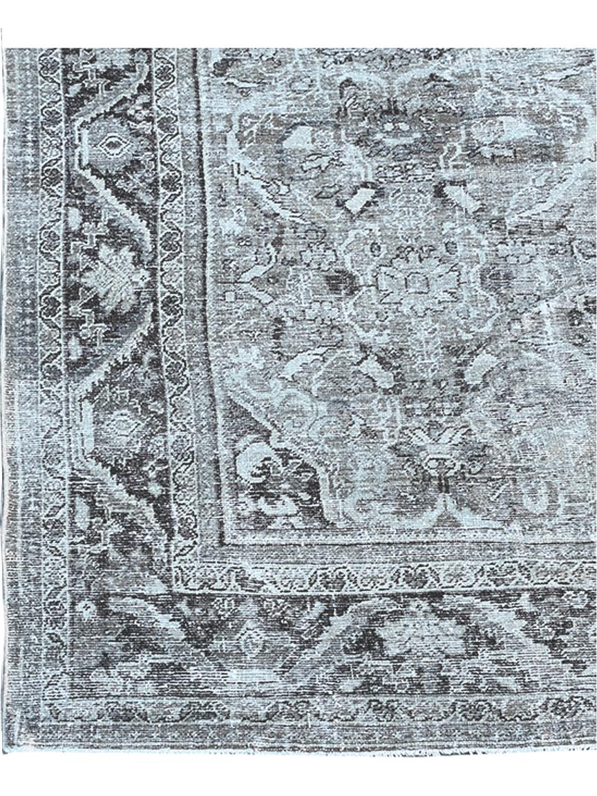 Persiano Tappeto persiano Mahal d'epoca, invecchiato, avorio, beige e marrone in vendita
