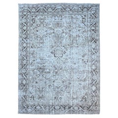 Tapis Persan Mahal d'époque vieilli Ivory Beige Brown Tones