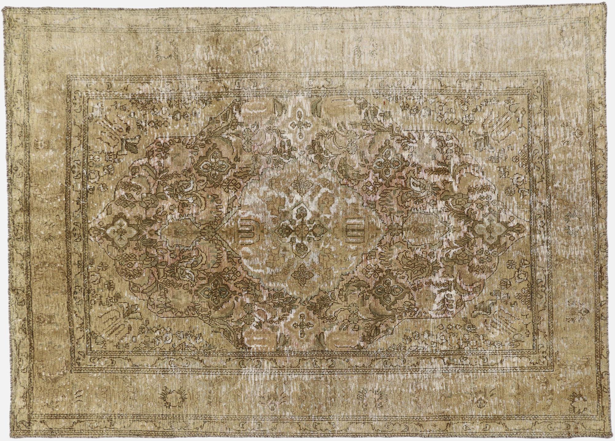 Wool Distressed Vintage Persian Overdyed Rug with Rustic French Industrial Style For Sale