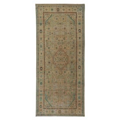 Alfombra de Pasillo Persa Malayer Vintage Desgastada