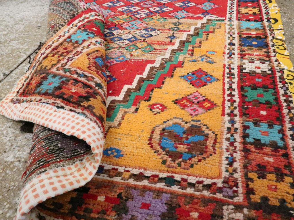 Distressed Vintage Persian Malayer Rug For Sale 1