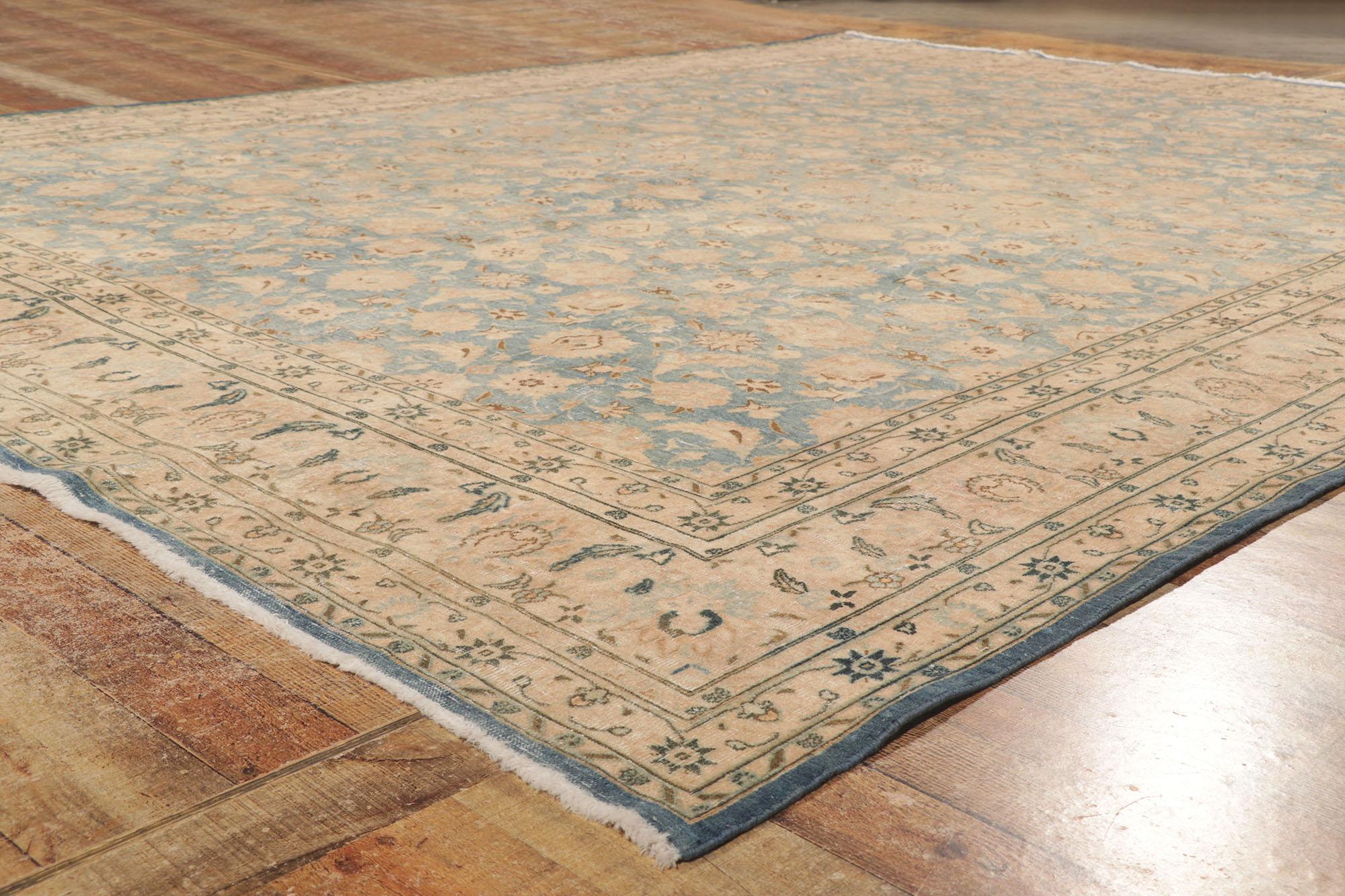 20th Century Distressed Vintage Persian Rug For Sale