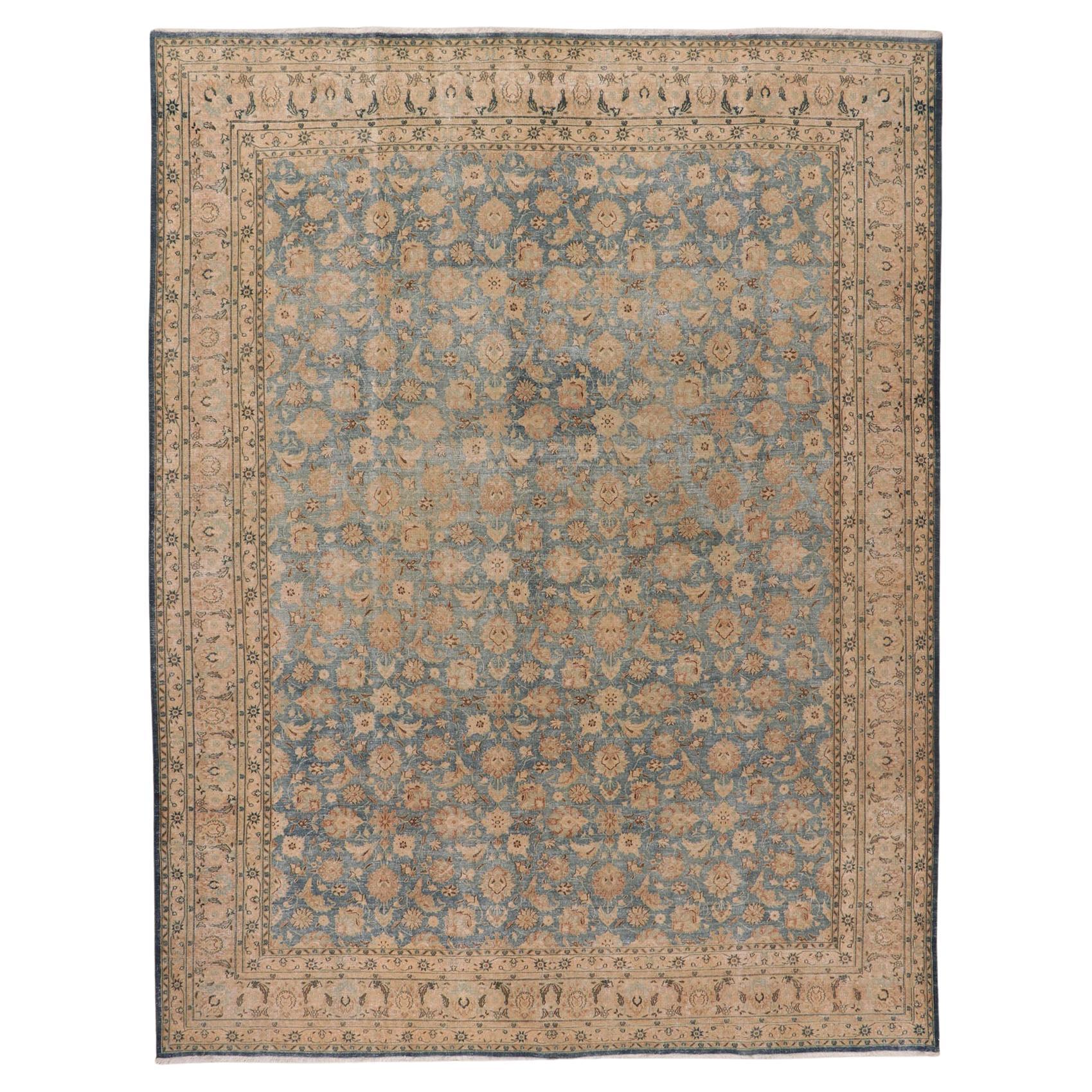 Distressed Vintage Persian Rug For Sale