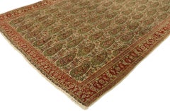Distressed Vintage Persian Senneh Rug with Rustic Arts & Crafts Style