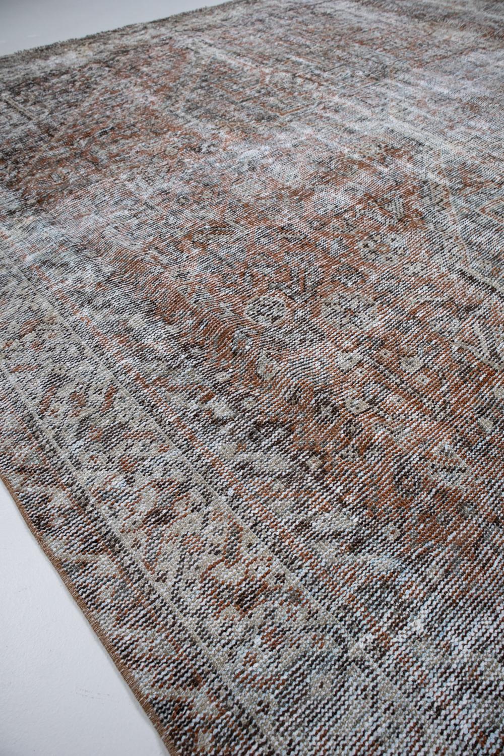 Distressed Vintage Persian Shiraz Rug For Sale 3