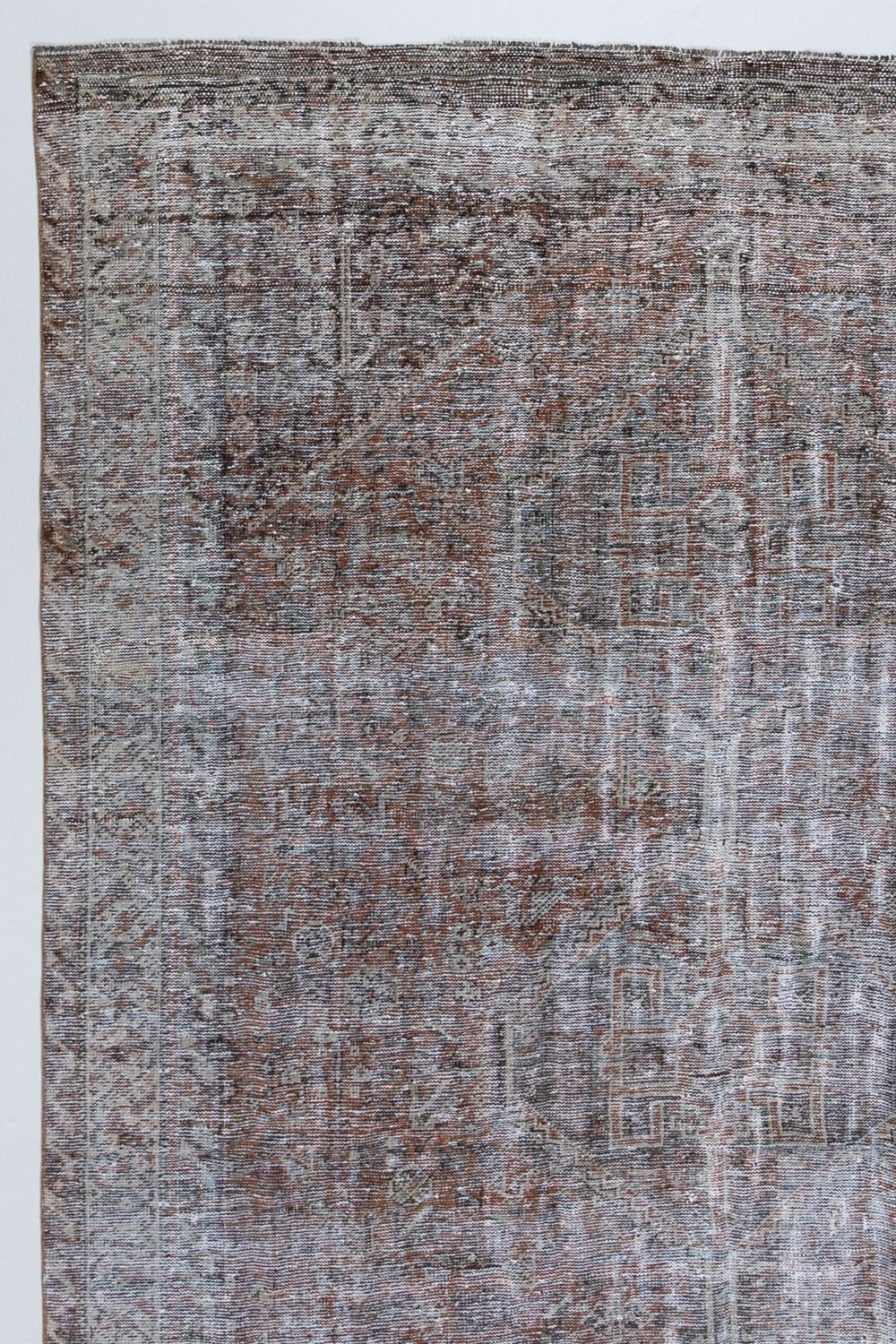 20th Century Distressed Vintage Persian Shiraz Rug For Sale