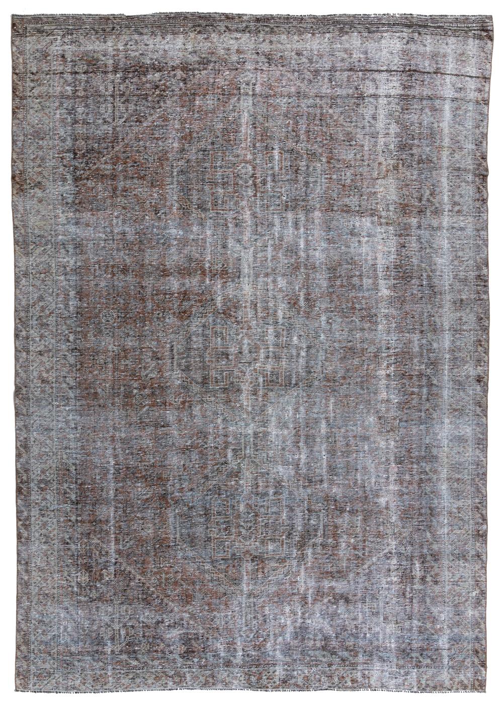 Distressed Vintage Persian Shiraz Rug For Sale 1
