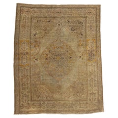 Tapis persan Tabriz vintage vieilli