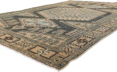 Distressed Vintage Persian Viss Rug