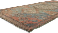 Distressed Vintage Persian Viss Rug, Rustic Finesse Meets Tribal Enchantment
