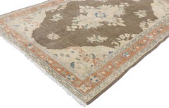 Distressed Vintage Persian Viss Rug with Rustic Farmhouse Style