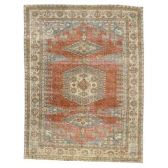 Tapis persan Viss vintage vieilli avec style tribal rustique