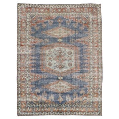 Distressed Retro Persian Viss Rug with Rustic Tribal Style