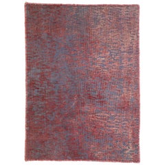 Retro Turkish Overdyed Rug with Modern Industrial Luxe Style