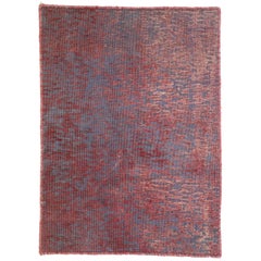 Vintage Turkish Overdyed Rug with Modern Industrial Luxe Style