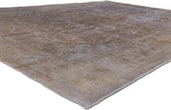 Vintage Turkish Overdyed Rug, Industrial Chic Meets Modern Elegance
