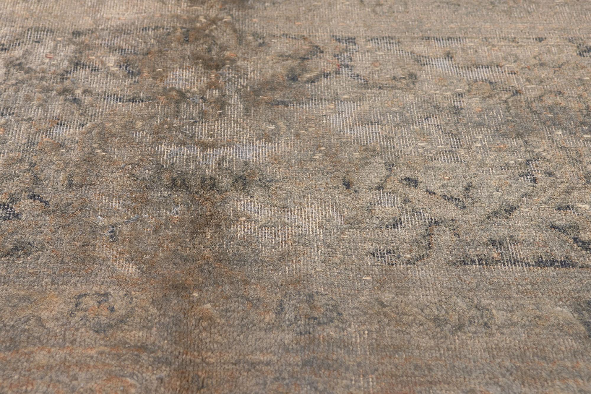 20th Century Vintage Turkish Overdyed Rug, Luxe Utilitarian Appeal Meets Industrial Chic For Sale