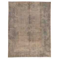 Vintage Turkish Overdyed Rug, Luxe Utilitarian Appeal Meets Industrial Chic