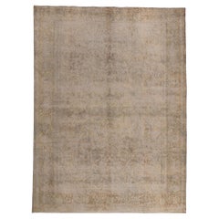 Retro Turkish Overdyed Rug, French Industrial Meets Quiet Sophistication